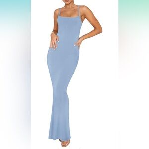 ReoRia Women's Blue Maxi Dress